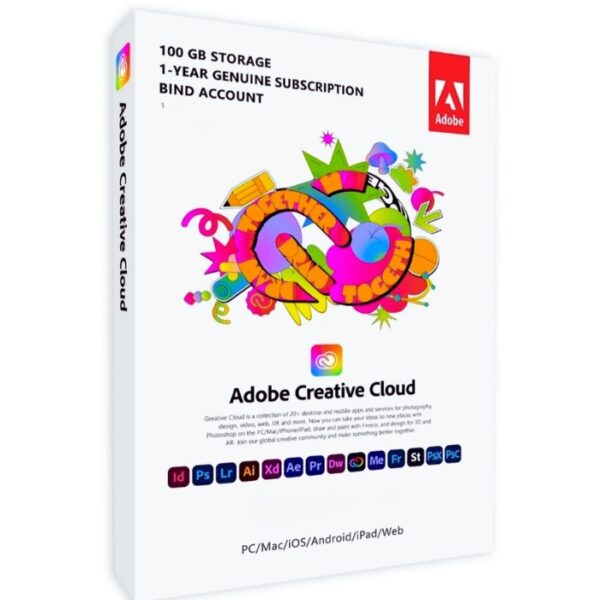 Adobe Creative Cloud for Windows/Mac (1-User) 1 Year Subscription